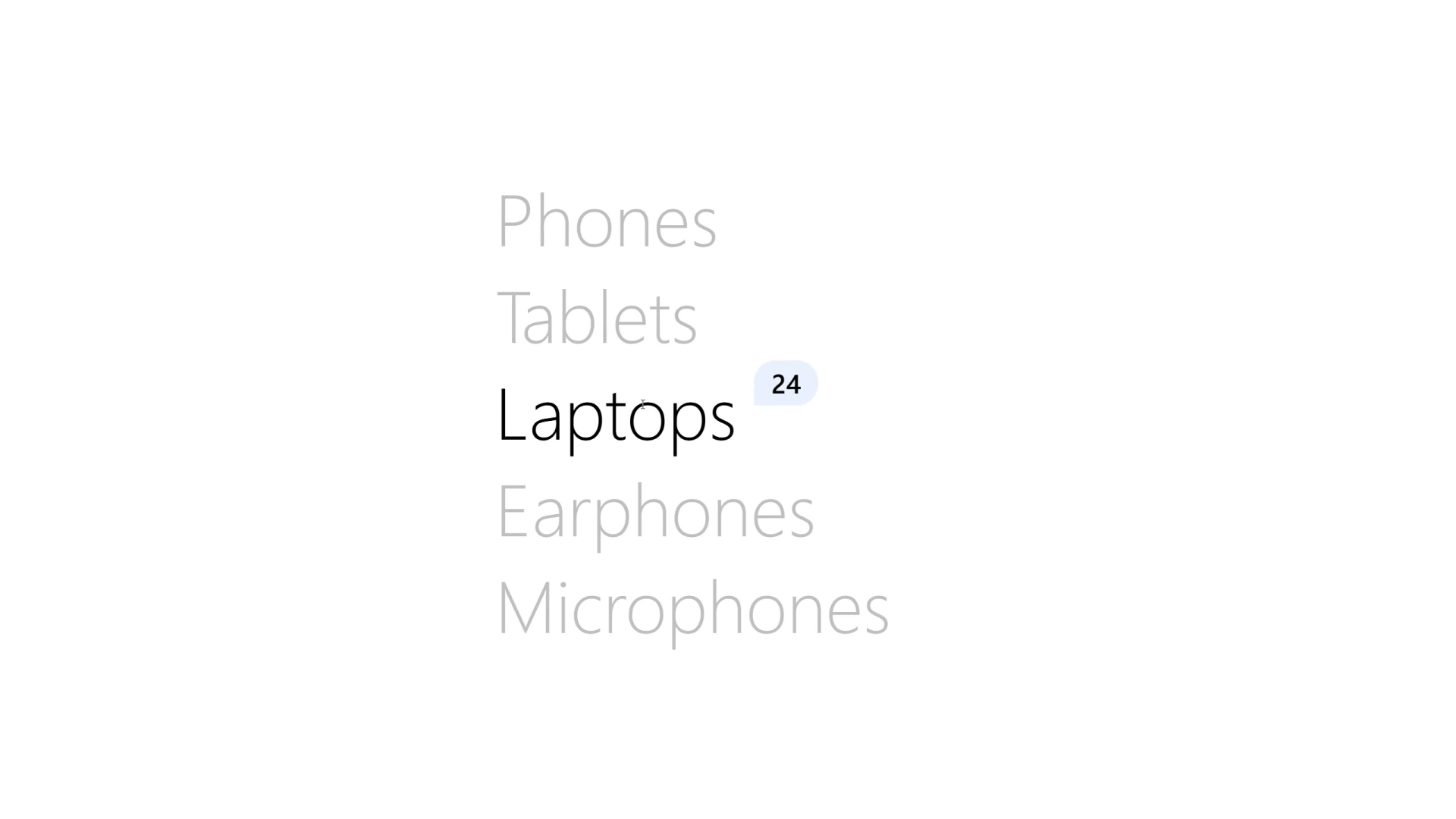 Menu effect. M002
